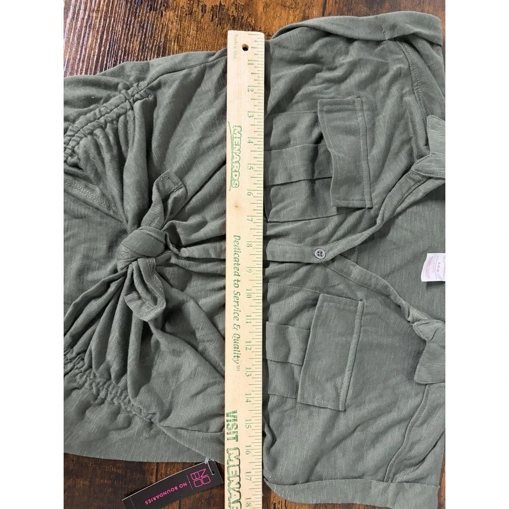 No Boundaries Sleeveless Crop Top Army Green Small NWT